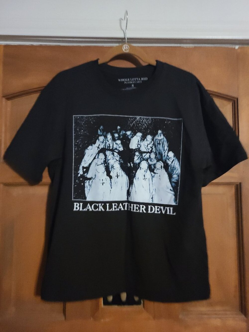 Playboi Carti Black Leather Devil Whole Lotta Red T-shirt Men S Double Sided Tee